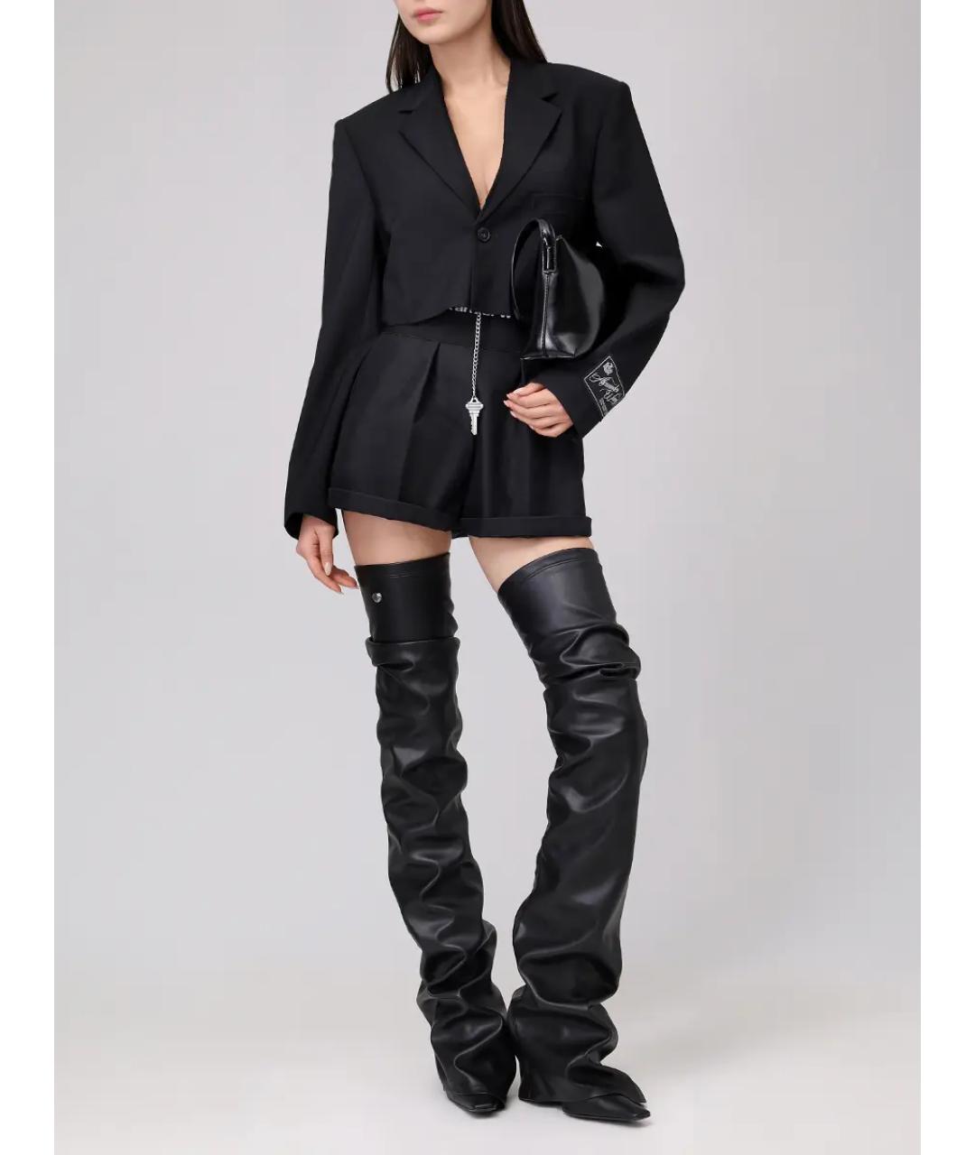 ALEXANDER WANG Черные хлопковые шорты, фото 2