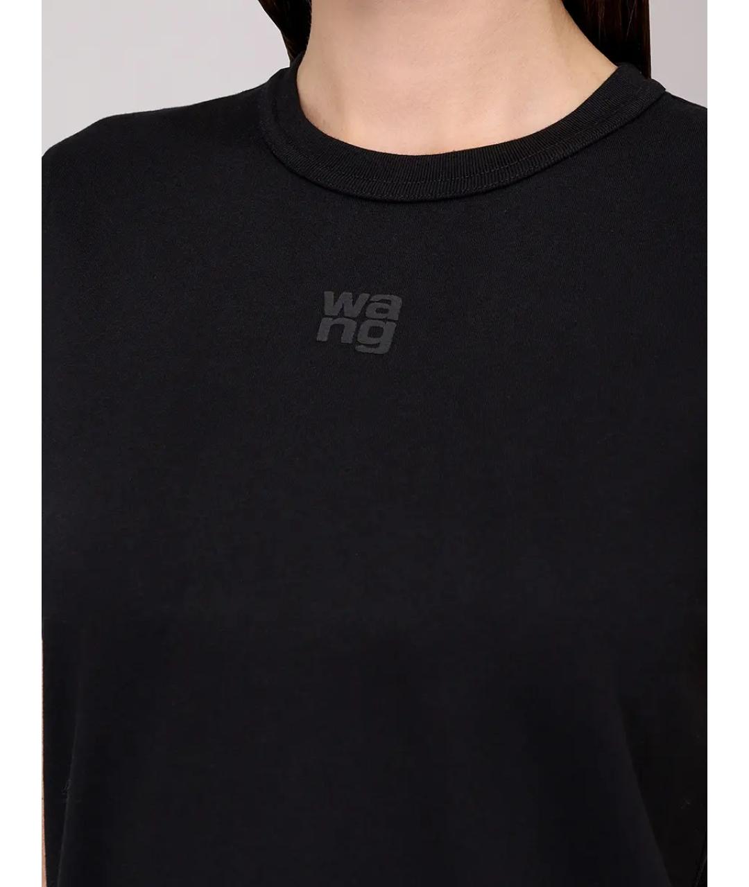 ALEXANDER WANG Черная хлопковая футболка, фото 5