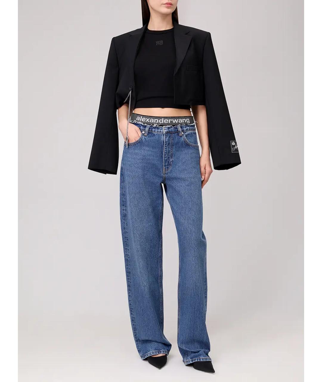 ALEXANDER WANG Черная хлопковая футболка, фото 2