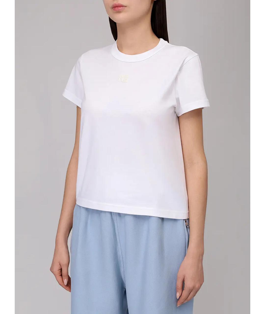 ALEXANDER WANG Белая хлопковая футболка, фото 4