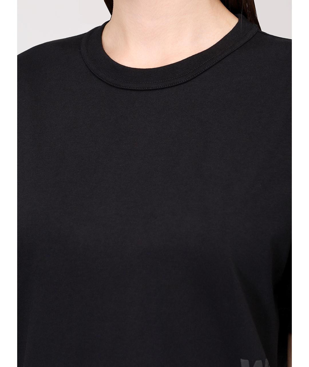 ALEXANDER WANG Черная хлопковая футболка, фото 5