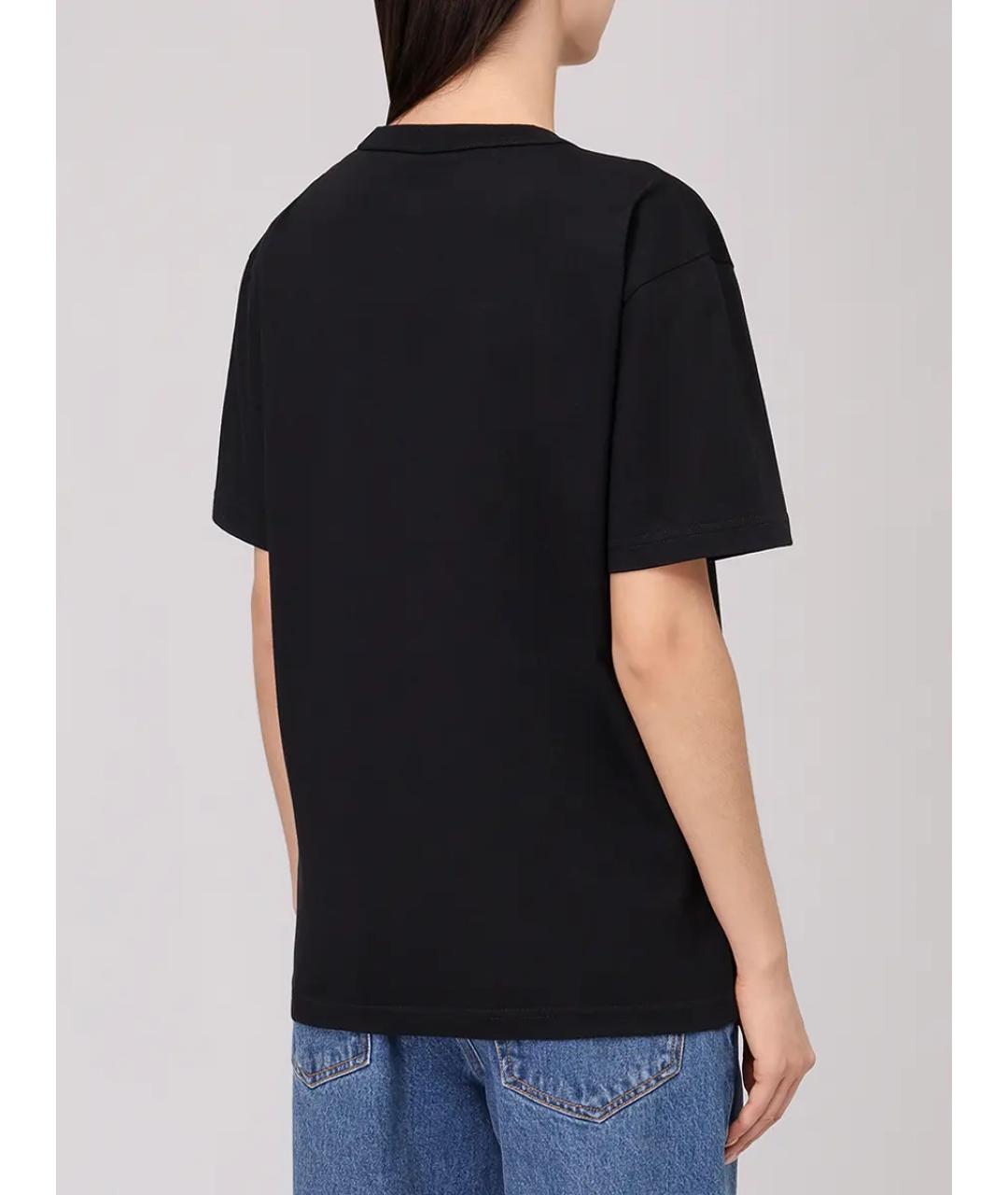 ALEXANDER WANG Черная хлопковая футболка, фото 3