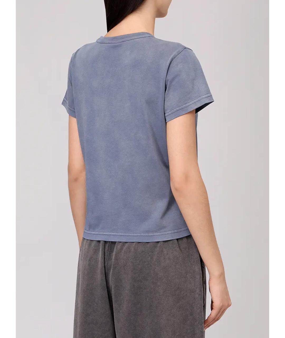 ALEXANDER WANG Голубая хлопковая футболка, фото 3