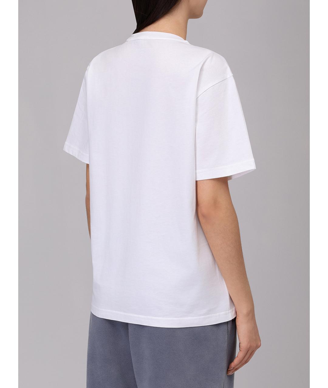 ALEXANDER WANG Белая хлопковая футболка, фото 3