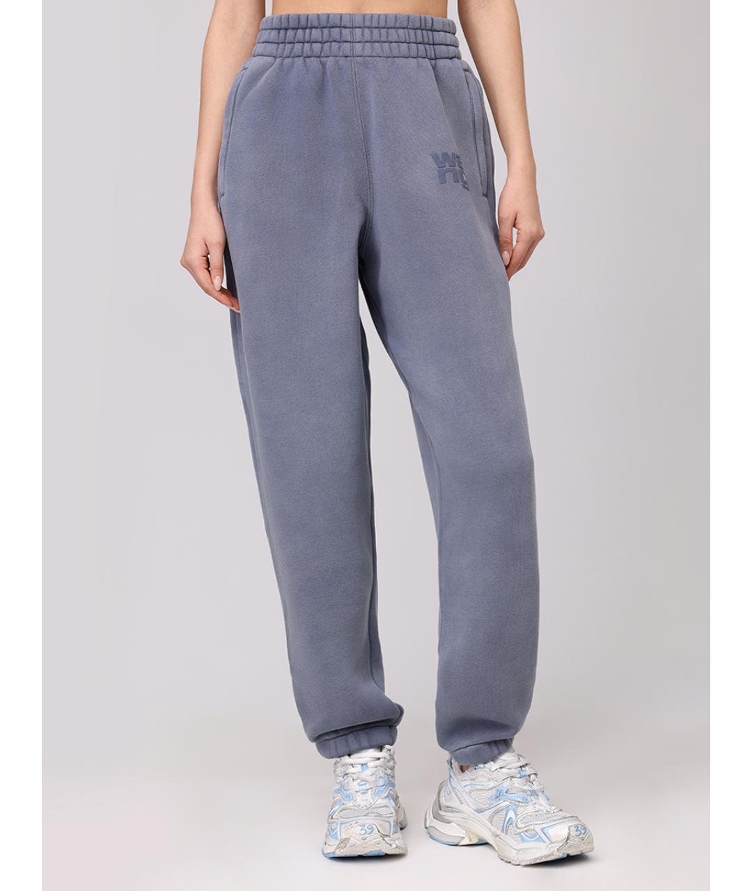 ALEXANDER WANG Голубые хлопковые спортивные брюки и шорты, фото 4