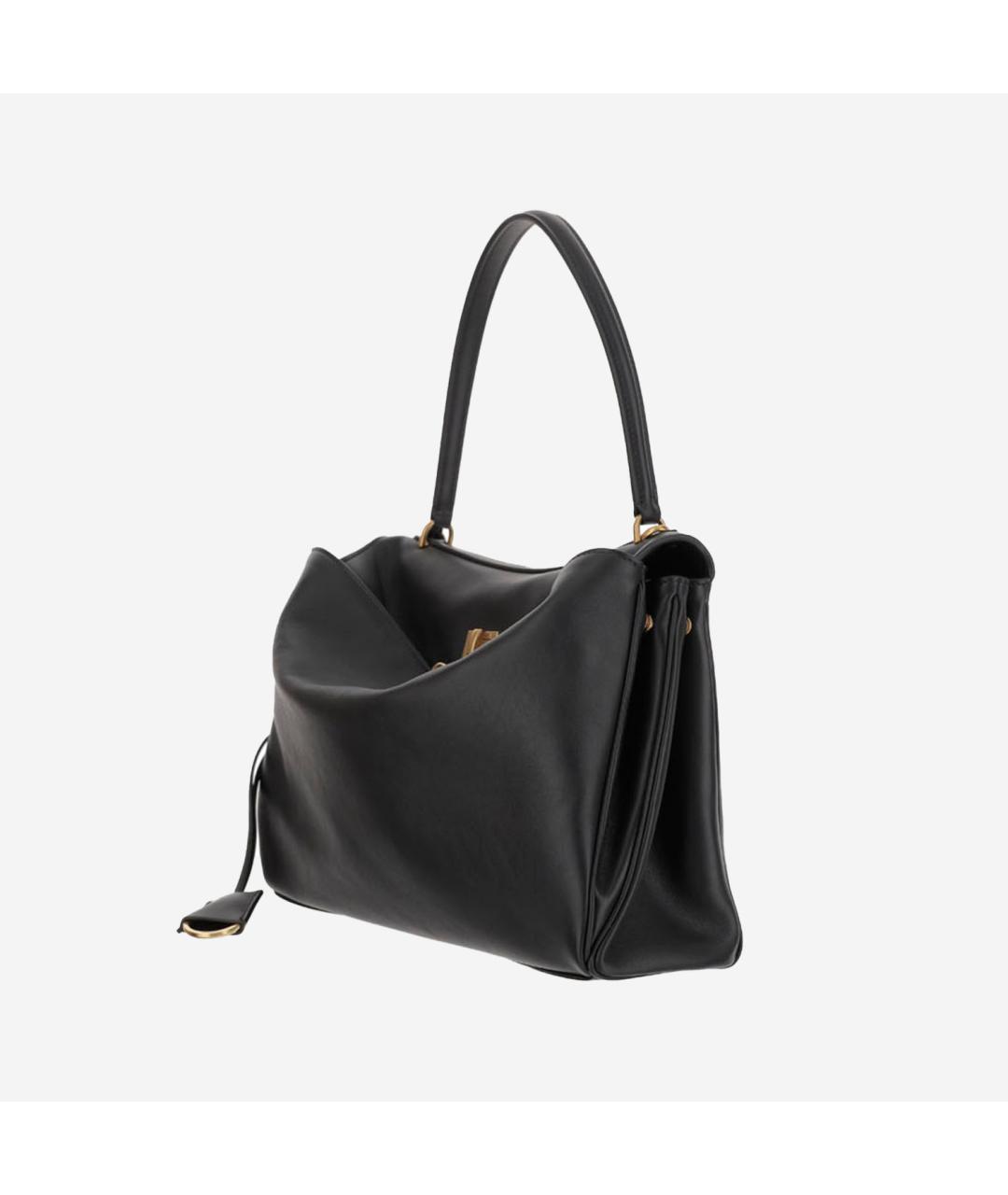 BALENCIAGA Черная кожаная сумка тоут, фото 2