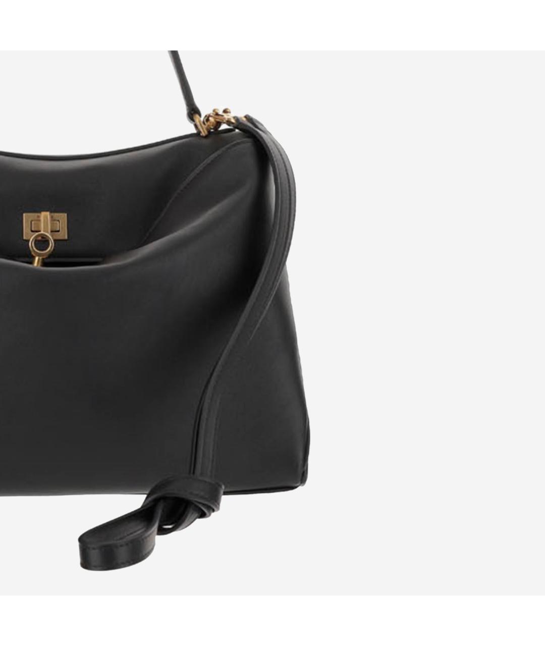 BALENCIAGA Черная кожаная сумка тоут, фото 4