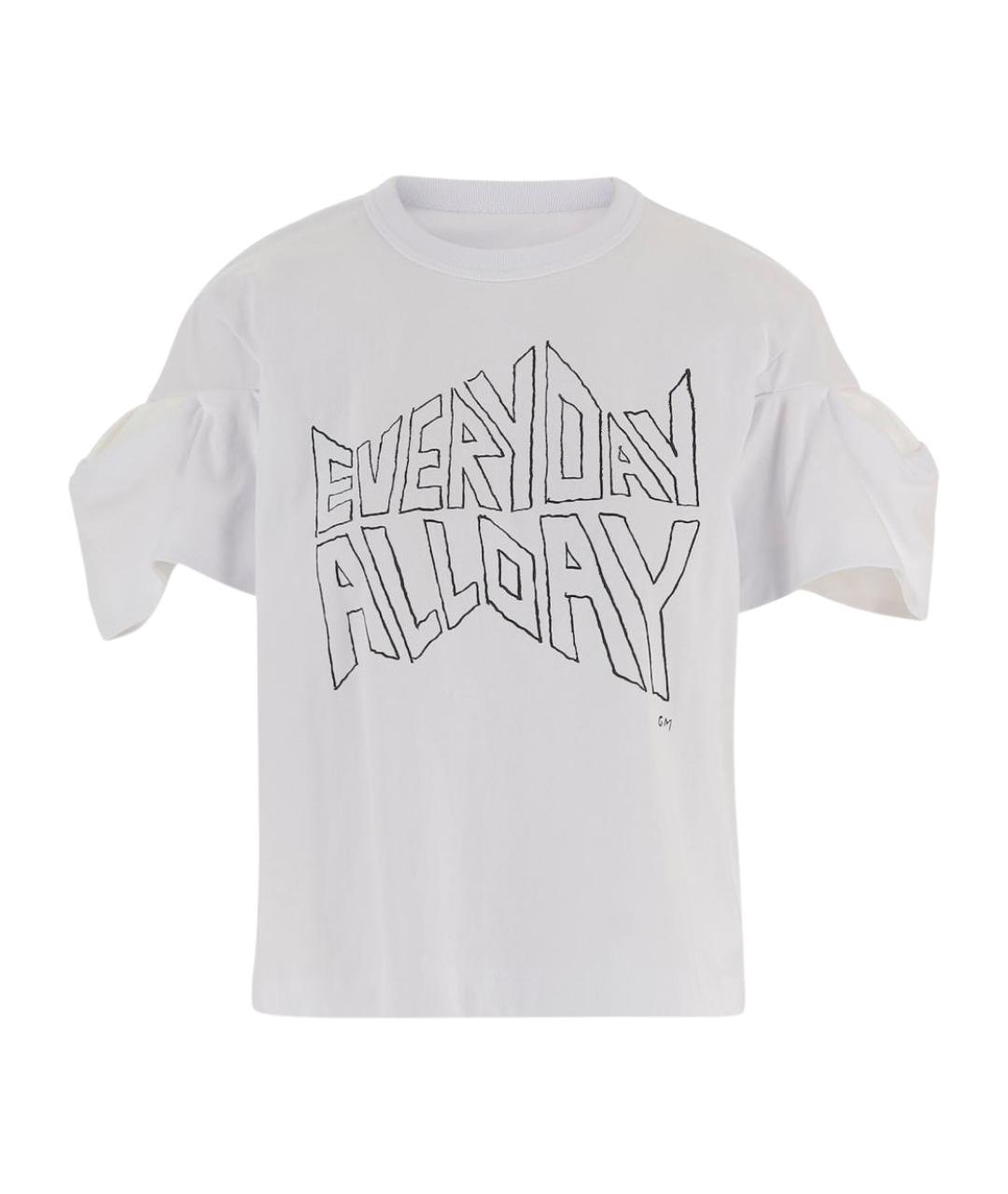 SACAI Белая хлопковая футболка, фото 1