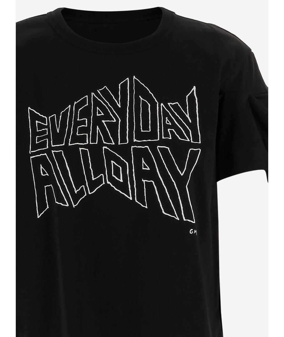 SACAI Черная хлопковая футболка, фото 3