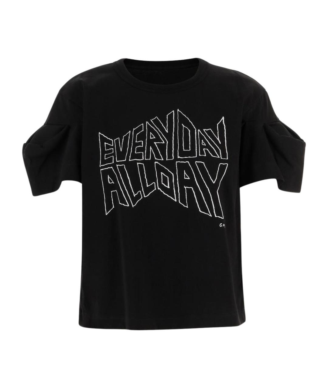 SACAI Черная хлопковая футболка, фото 1