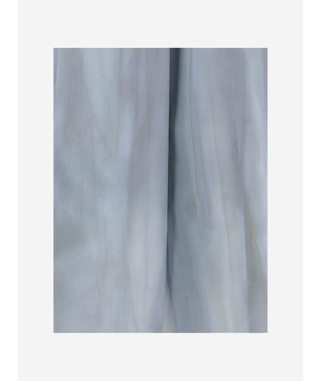 VINCE Голубая хлопковая юбка миди, фото 3