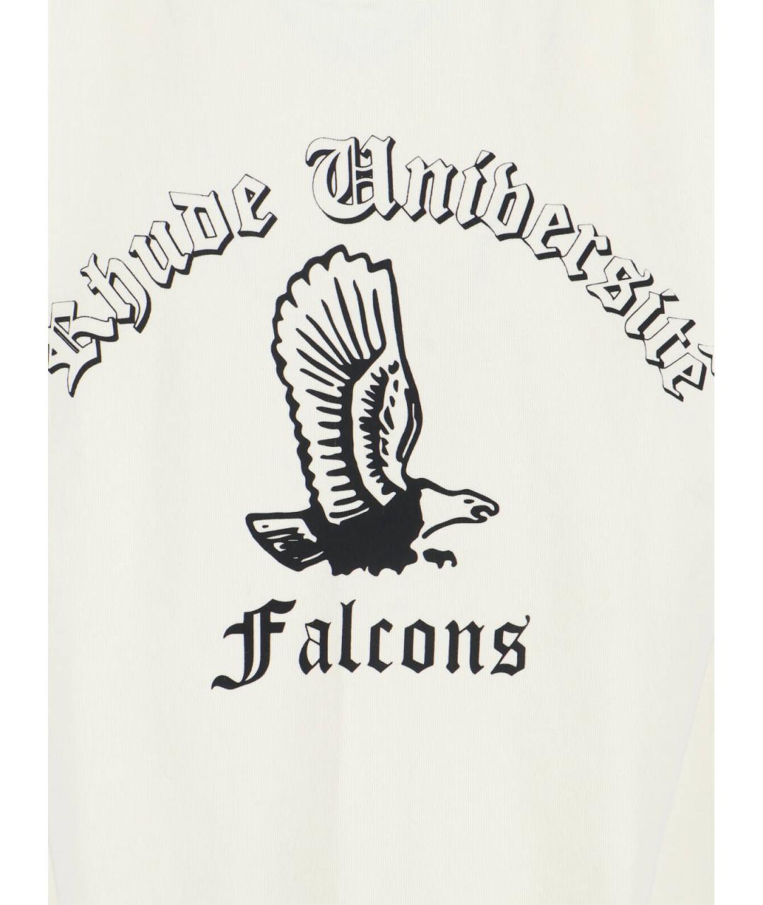 RHUDE Белая хлопковая футболка, фото 3