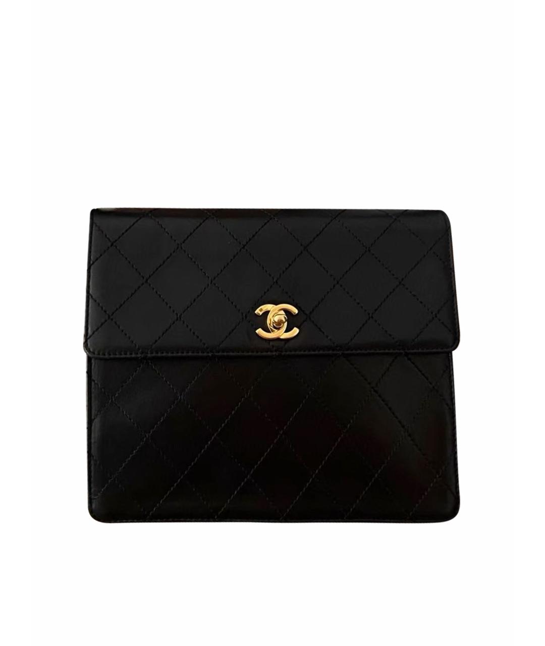 CHANEL Черная кожаная сумка через плечо, фото 1