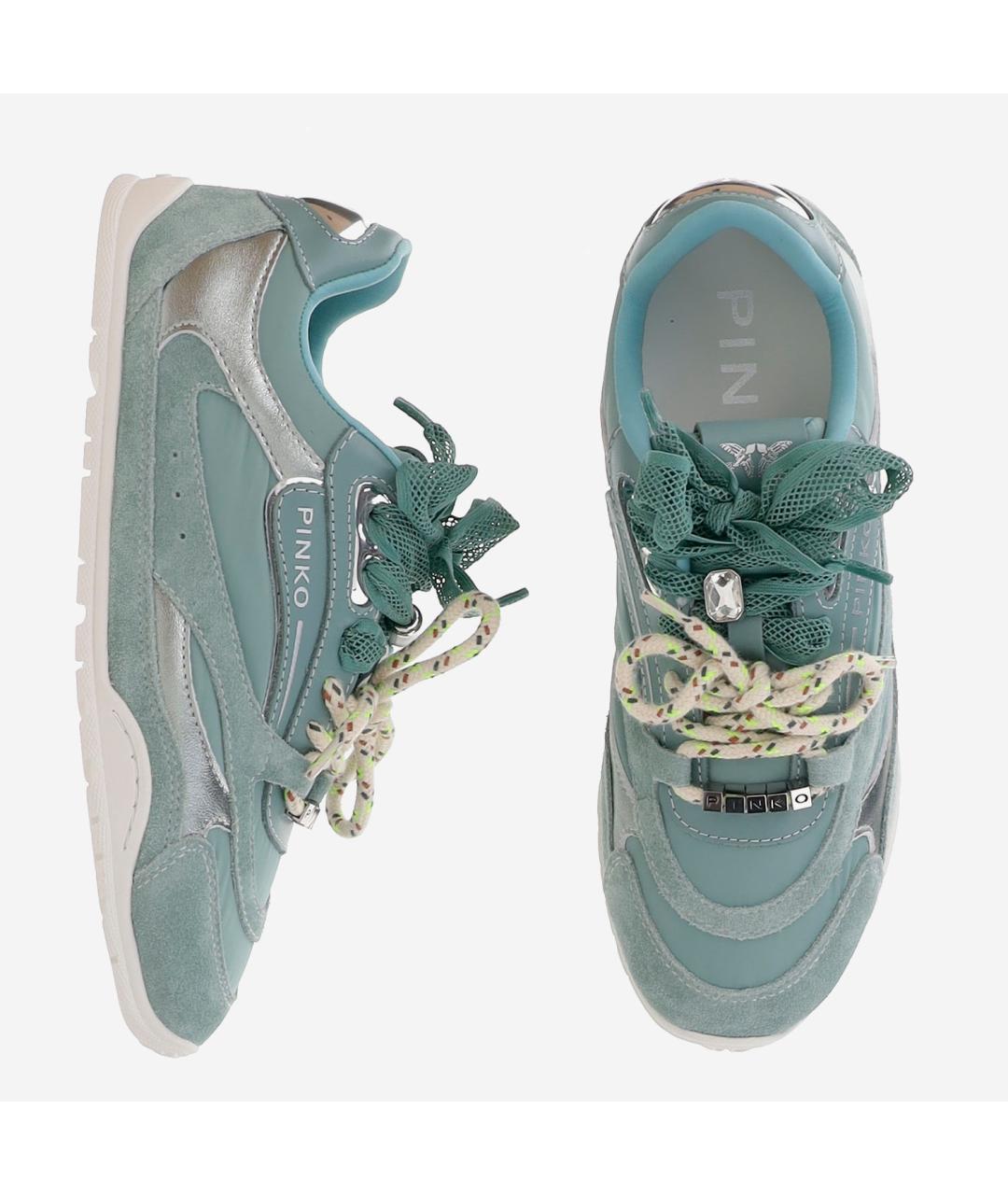 PINKO Зеленые замшевые кроссовки, фото 2