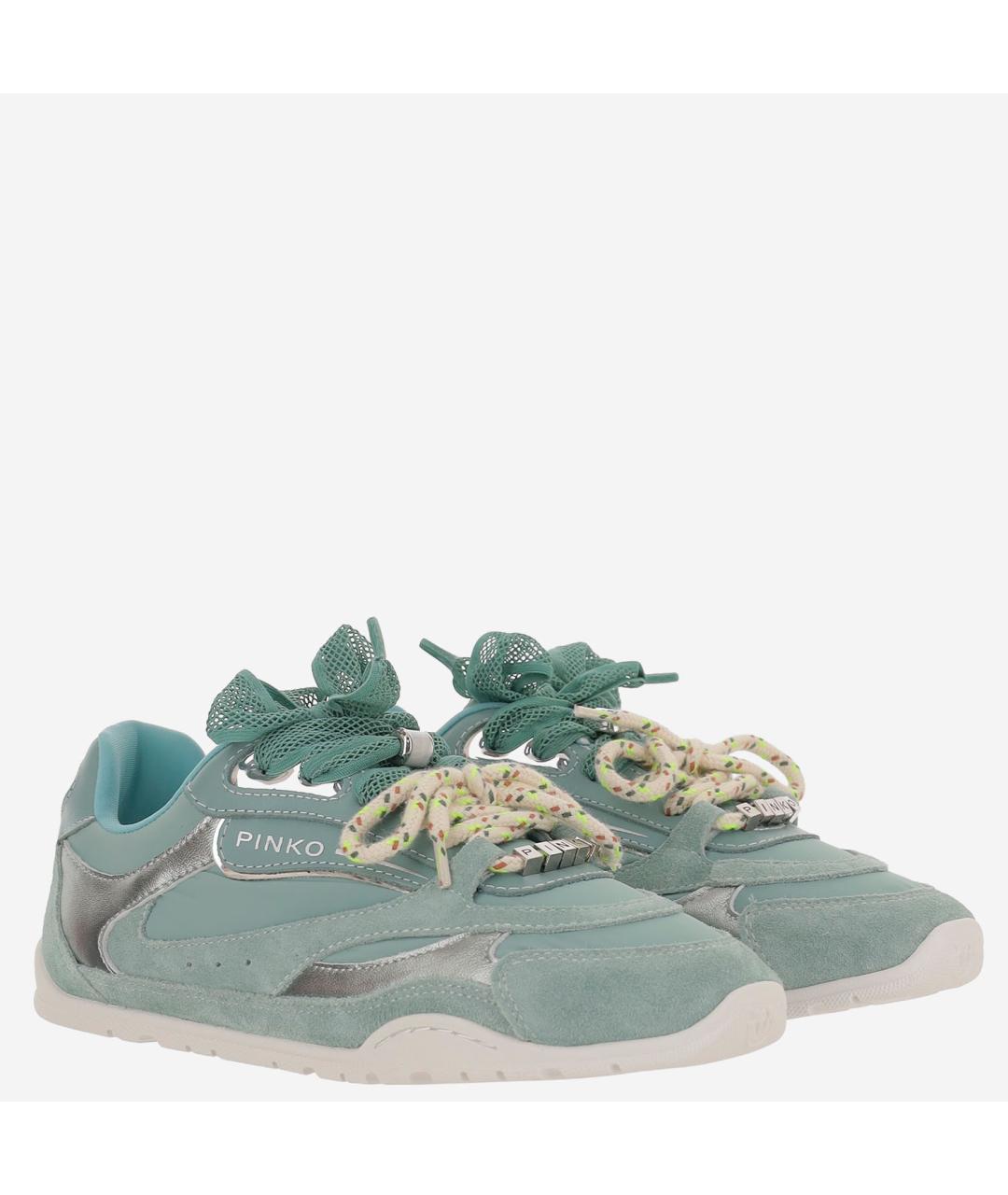 PINKO Зеленые замшевые кроссовки, фото 3