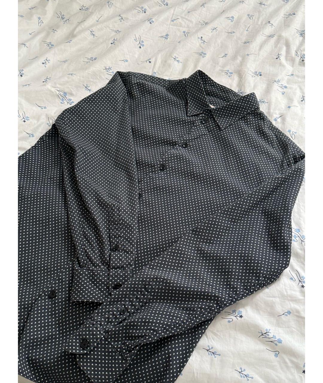 ARMANI COLLEZIONI Темно-синяя хлопковая классическая рубашка, фото 2