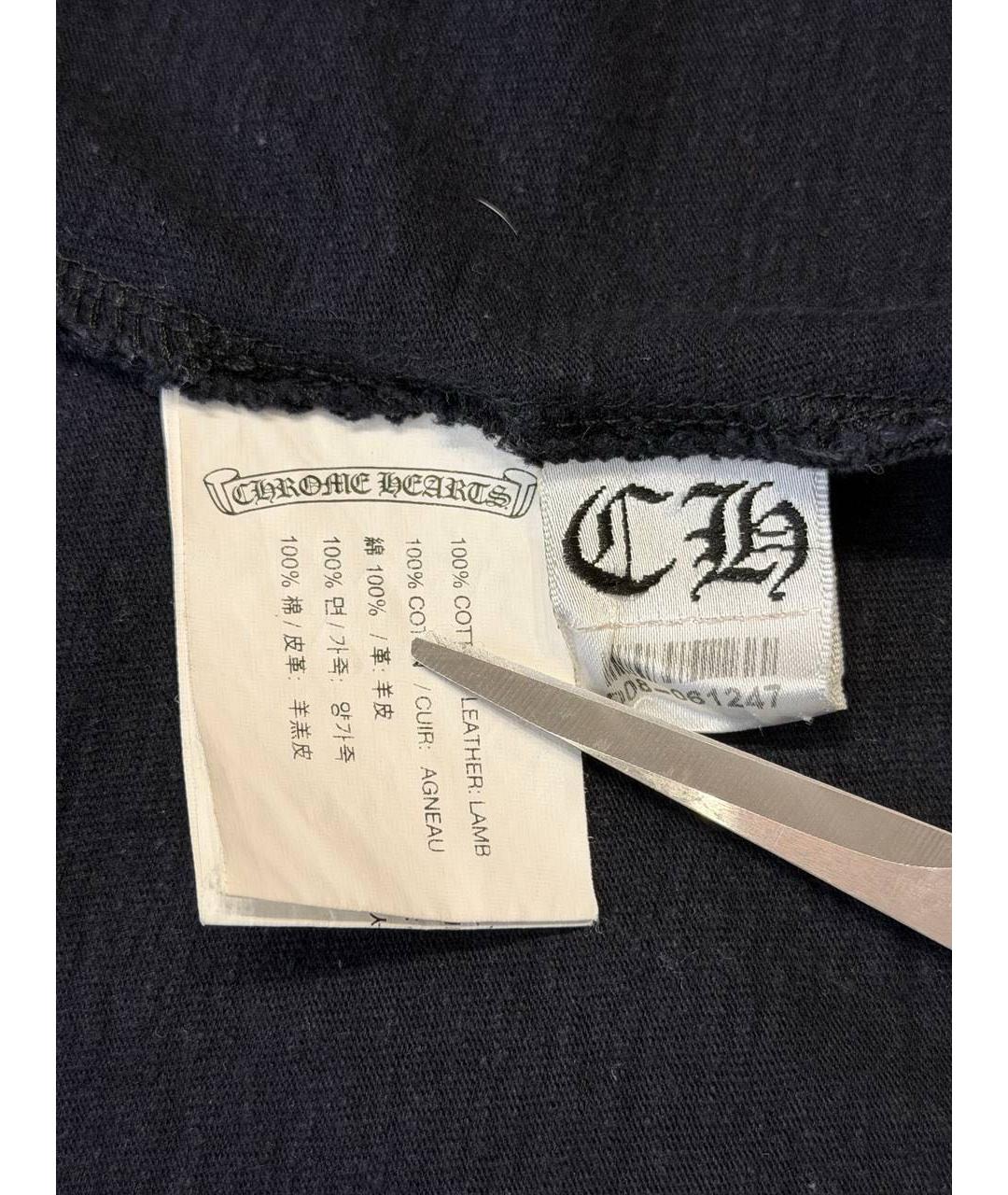 CHROME HEARTS Черная хлопковая футболка, фото 7