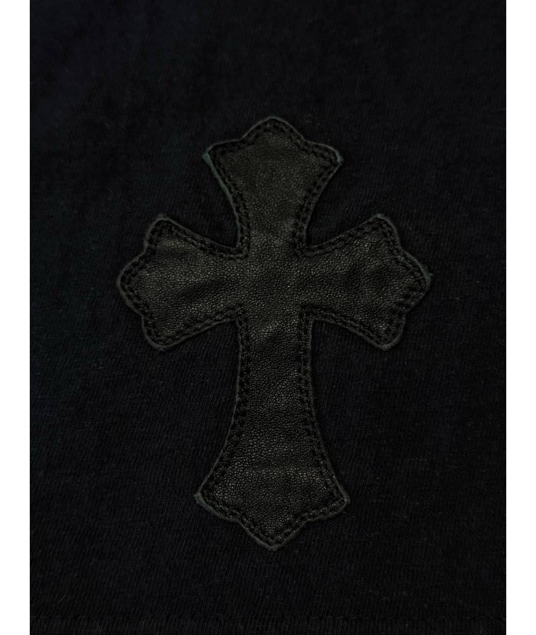 CHROME HEARTS Черная хлопковая футболка, фото 5