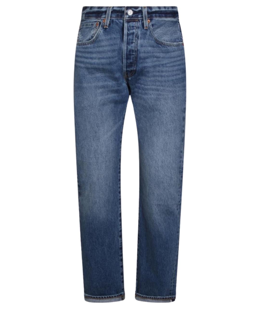 LEVI'S Синие хлопковые прямые джинсы, фото 1