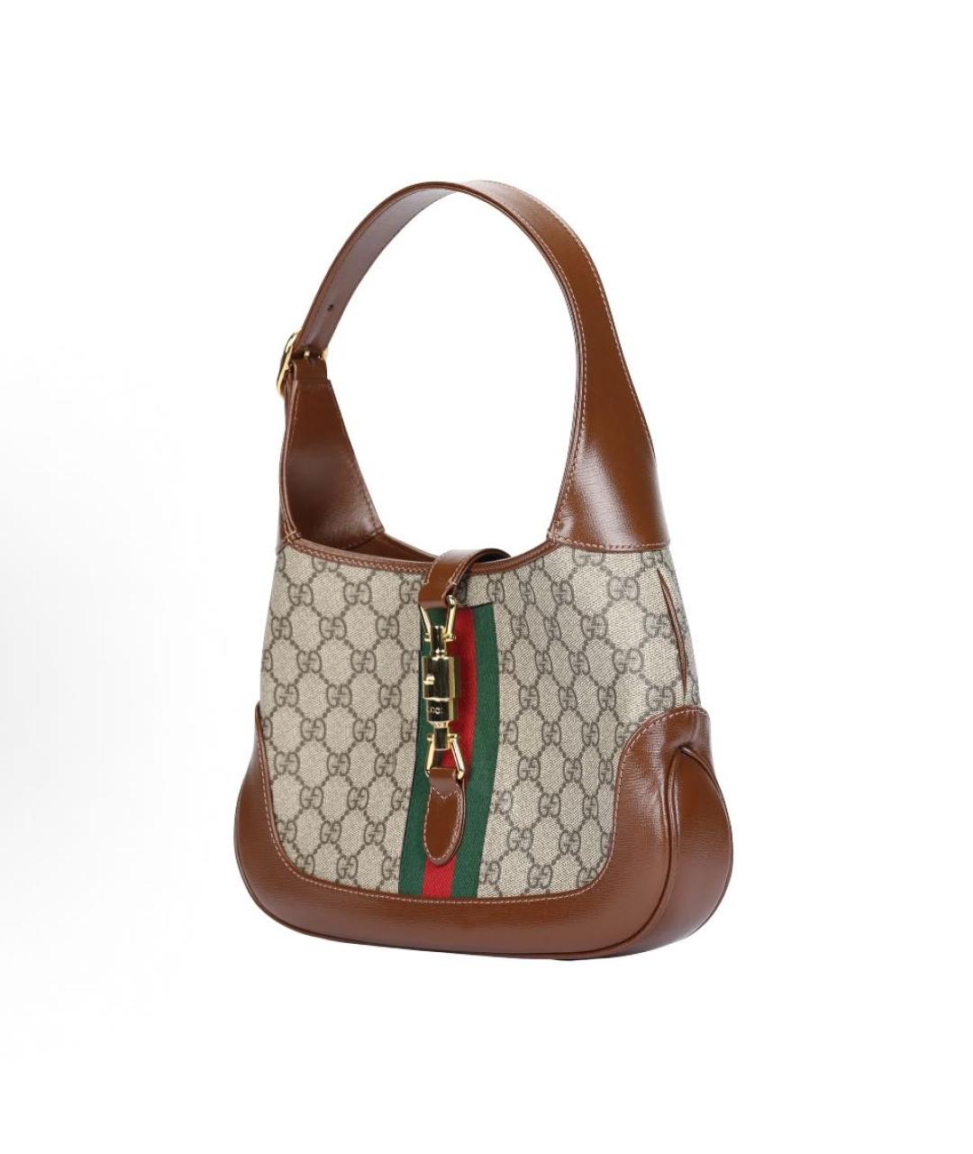 GUCCI Коричневая кожаная сумка через плечо, фото 2