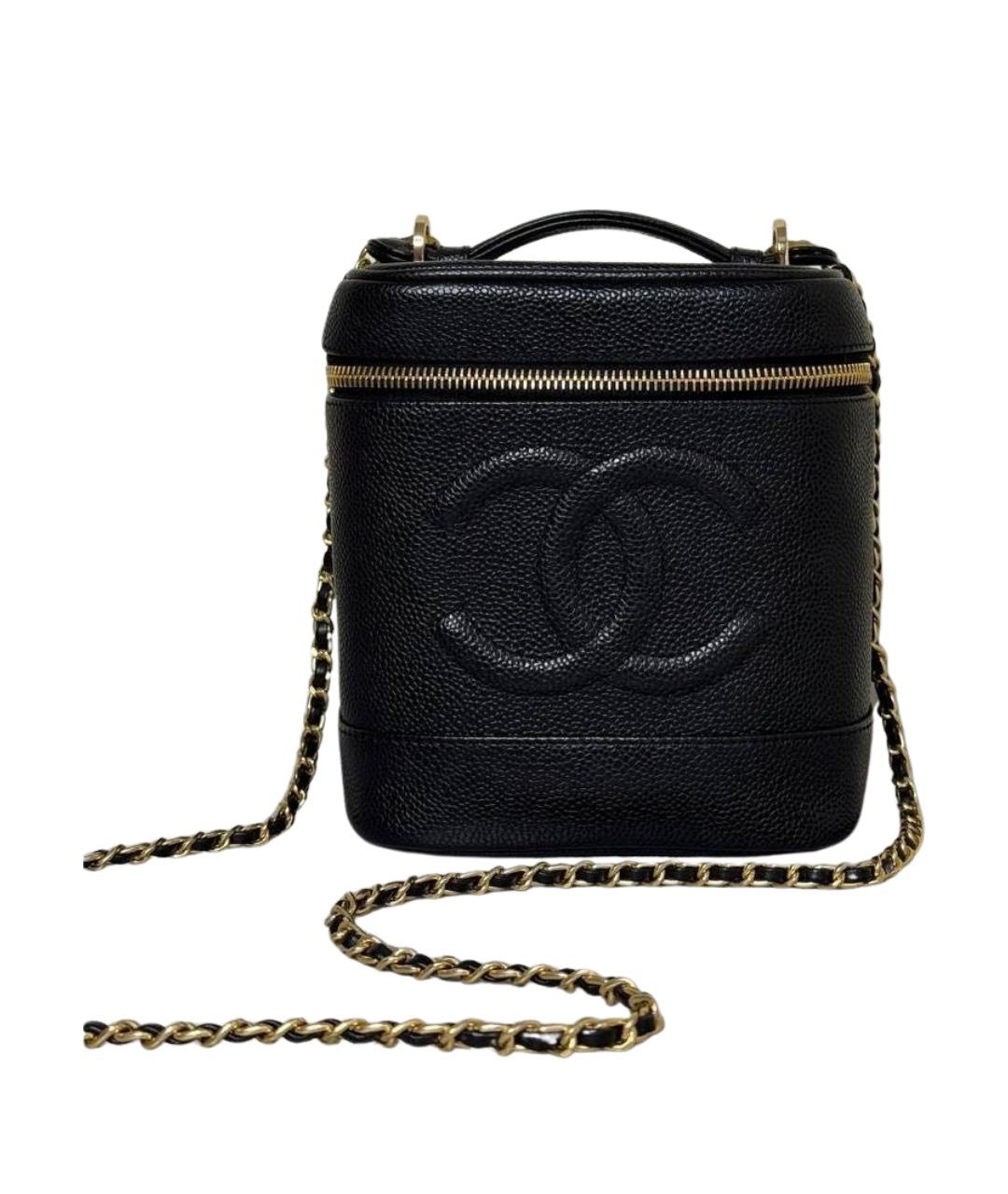 CHANEL Черная сумка с короткими ручками из лакированной кожи, фото 1