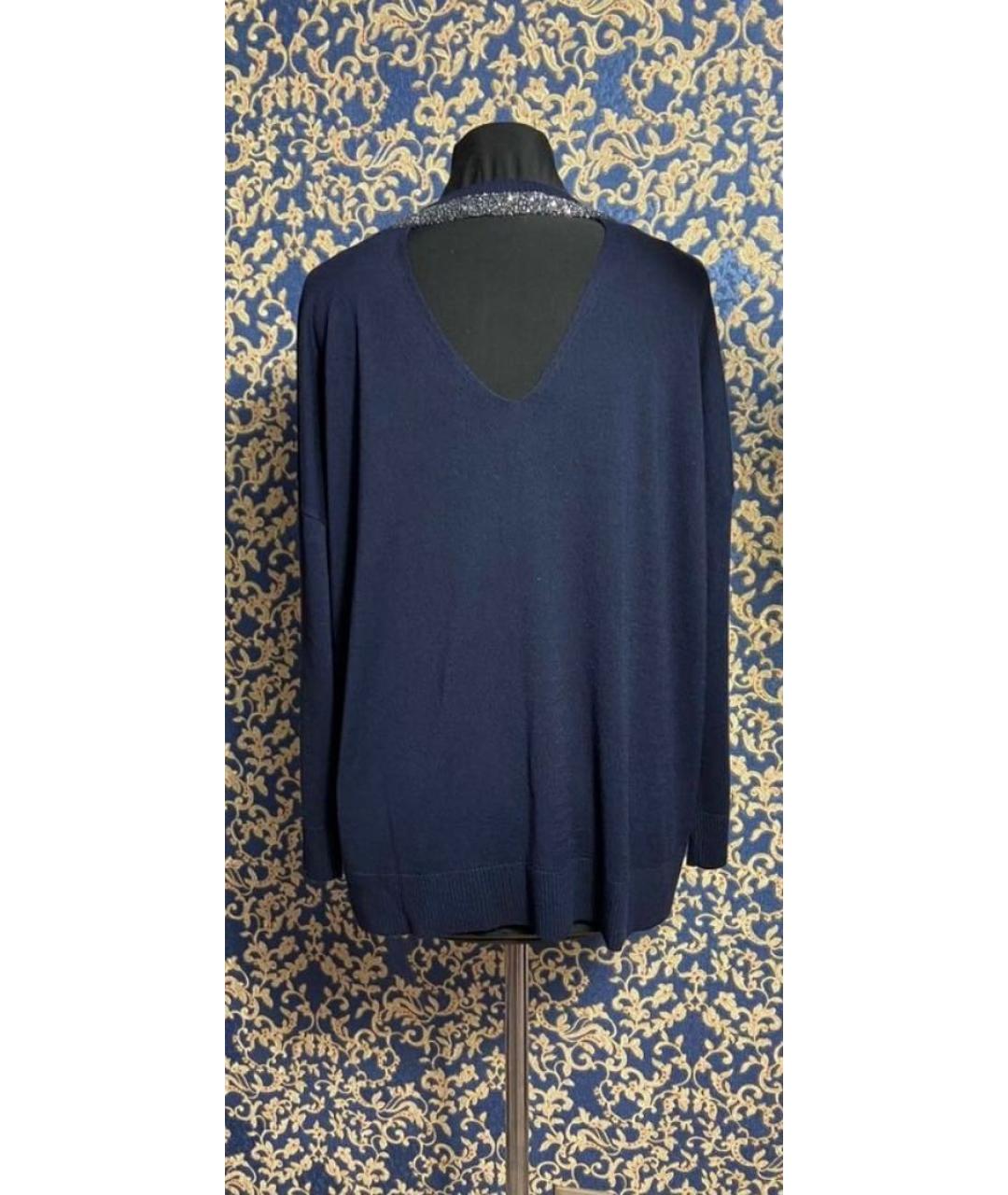 MAX MARA Синий шерстяной джемпер / свитер, фото 2