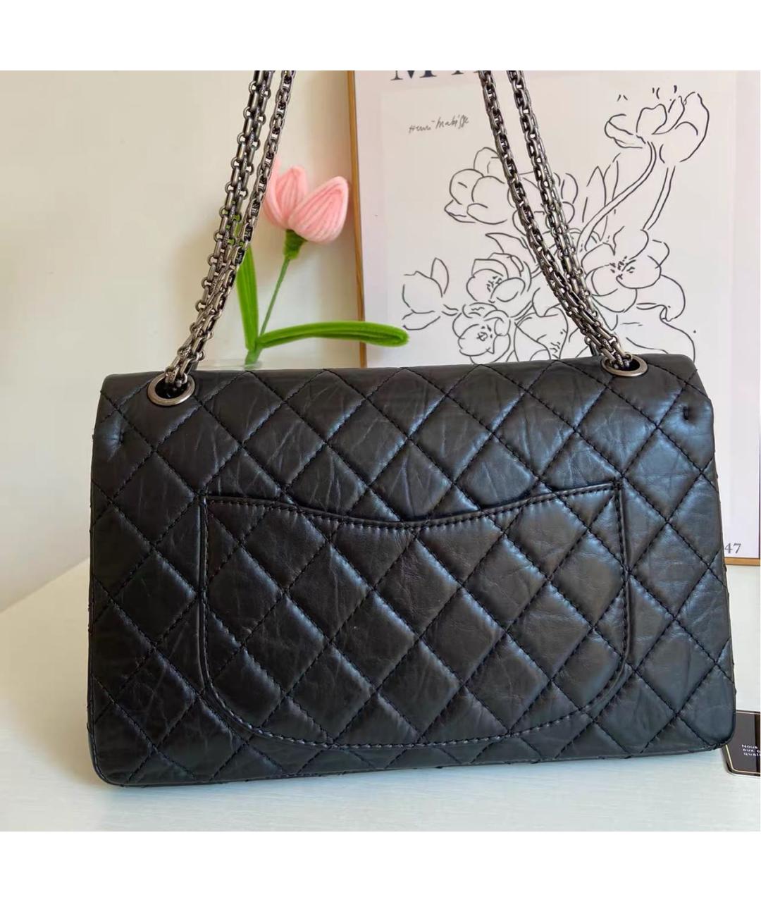 CHANEL Черная кожаная сумка через плечо, фото 4