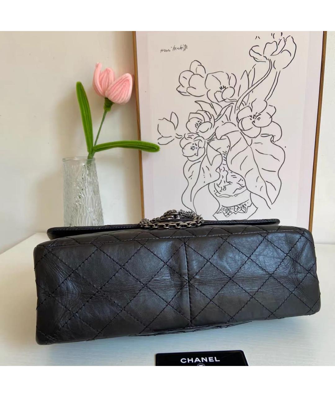 CHANEL Черная кожаная сумка через плечо, фото 6