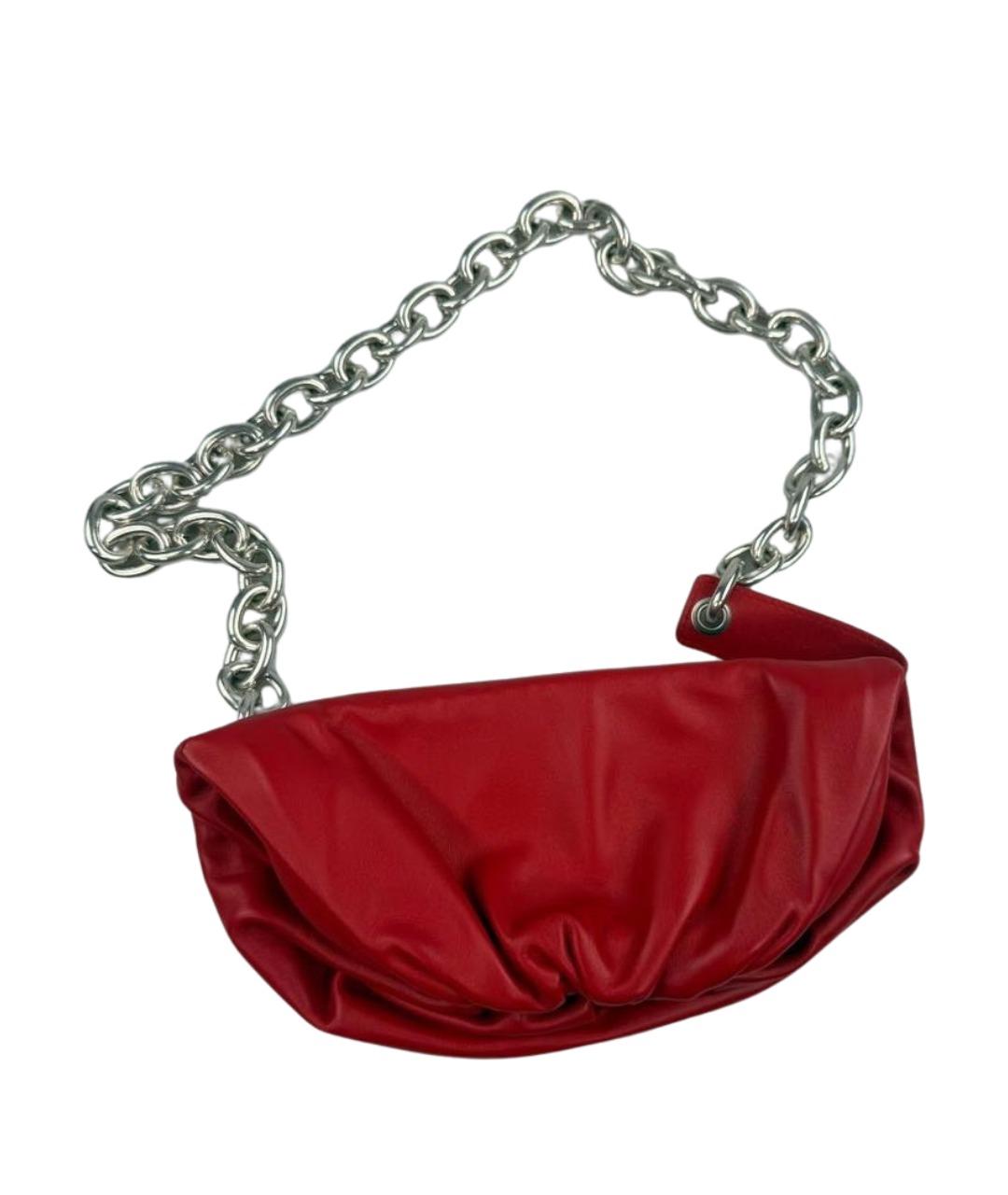 BOTTEGA VENETA Красная кожаная сумка через плечо, фото 1