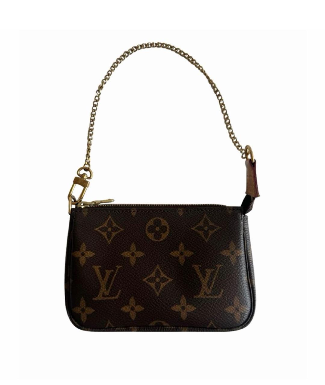 LOUIS VUITTON Коричневая кожаная сумка с короткими ручками, фото 1
