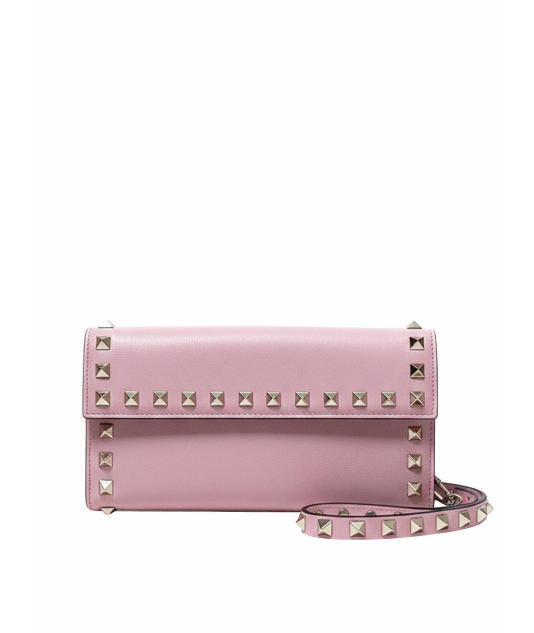 VALENTINO Розовый кожаный кошелек, фото 1