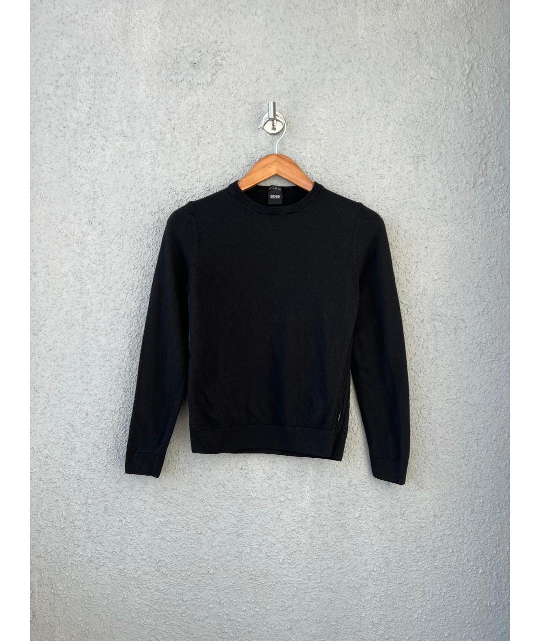 HUGO BOSS Черный шерстяной джемпер / свитер, фото 5