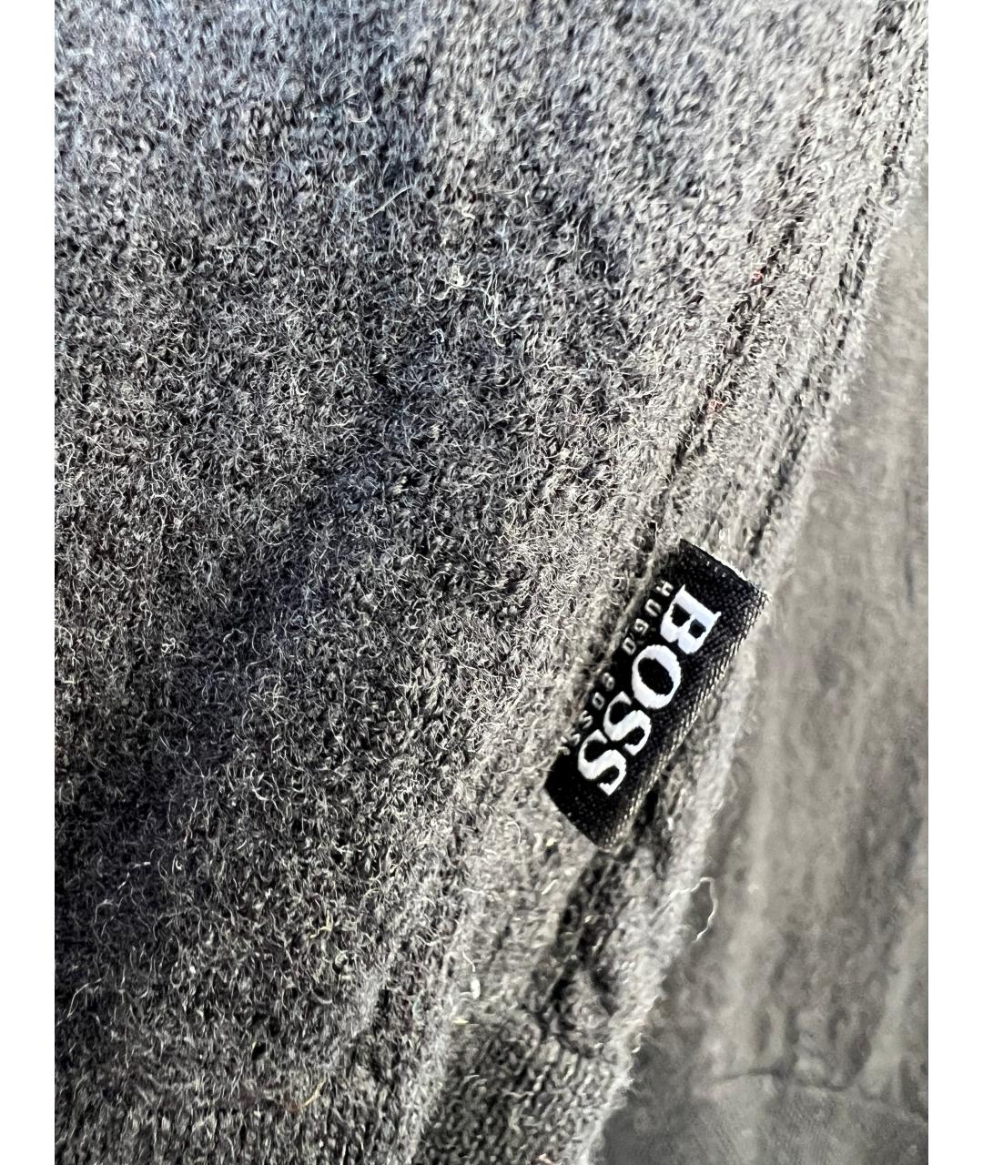 HUGO BOSS Черный шерстяной джемпер / свитер, фото 2