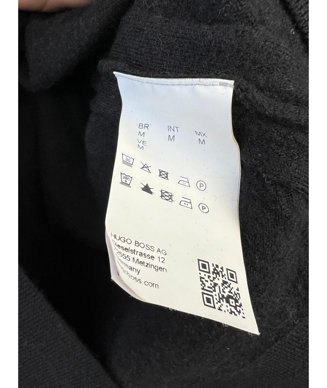 HUGO BOSS Черный шерстяной джемпер / свитер, фото 4
