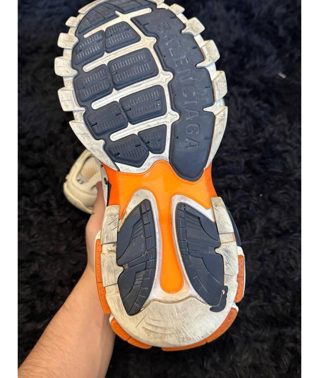 BALENCIAGA Оранжевое текстильные низкие кроссовки / кеды, фото 4