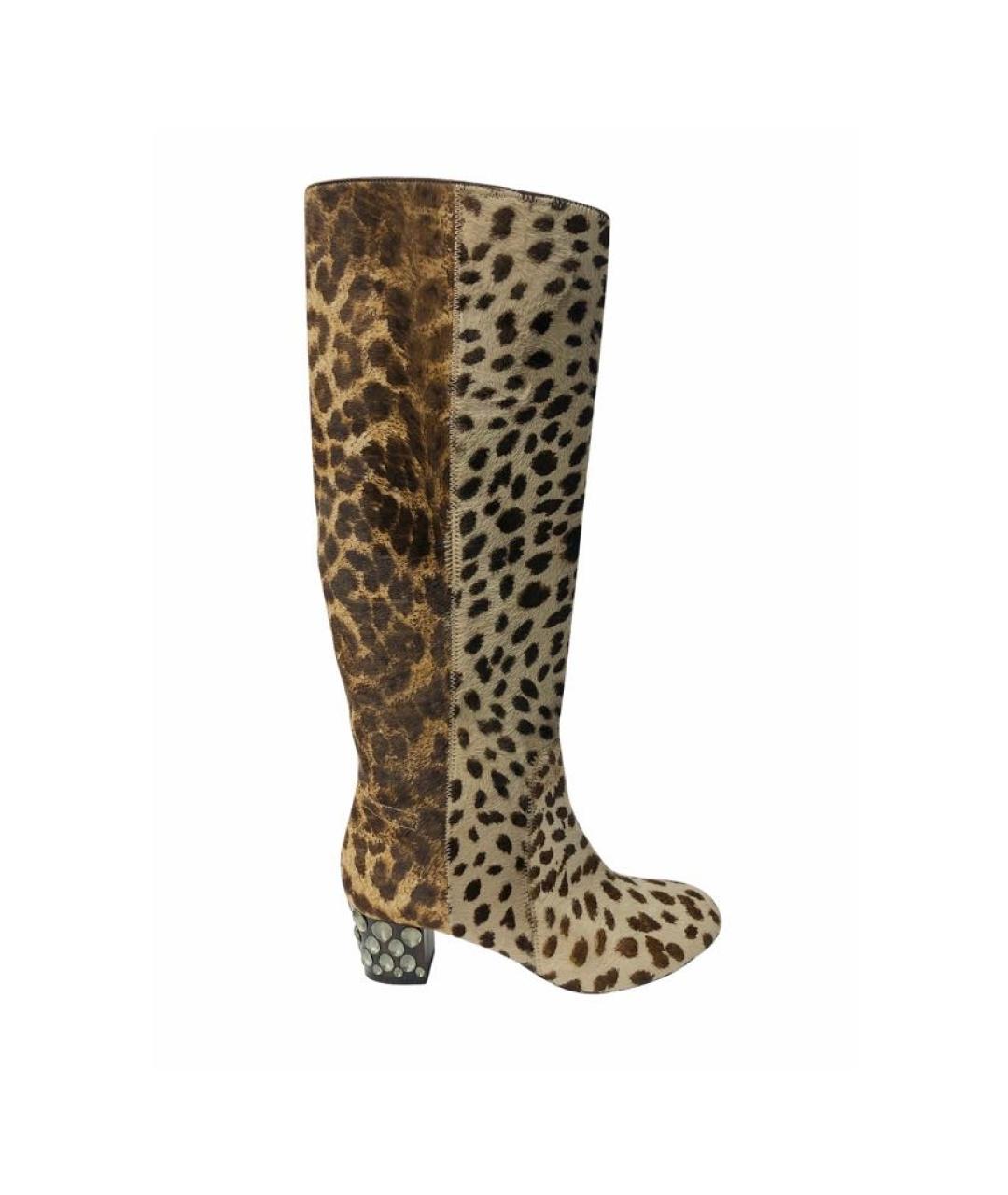 LANVIN Коричневые кожаные сапоги, фото 8