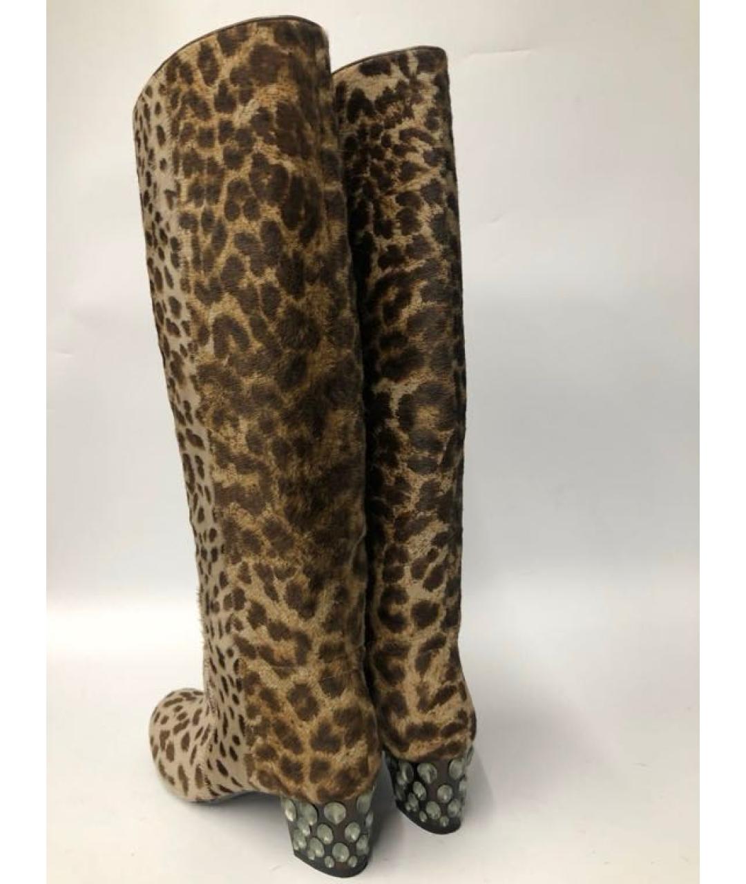 LANVIN Коричневые кожаные сапоги, фото 3