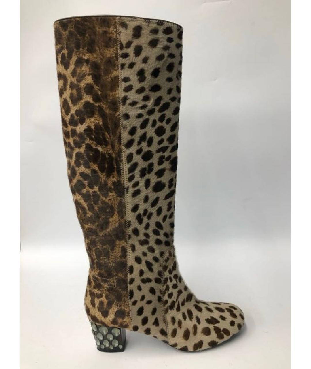 LANVIN Коричневые кожаные сапоги, фото 6