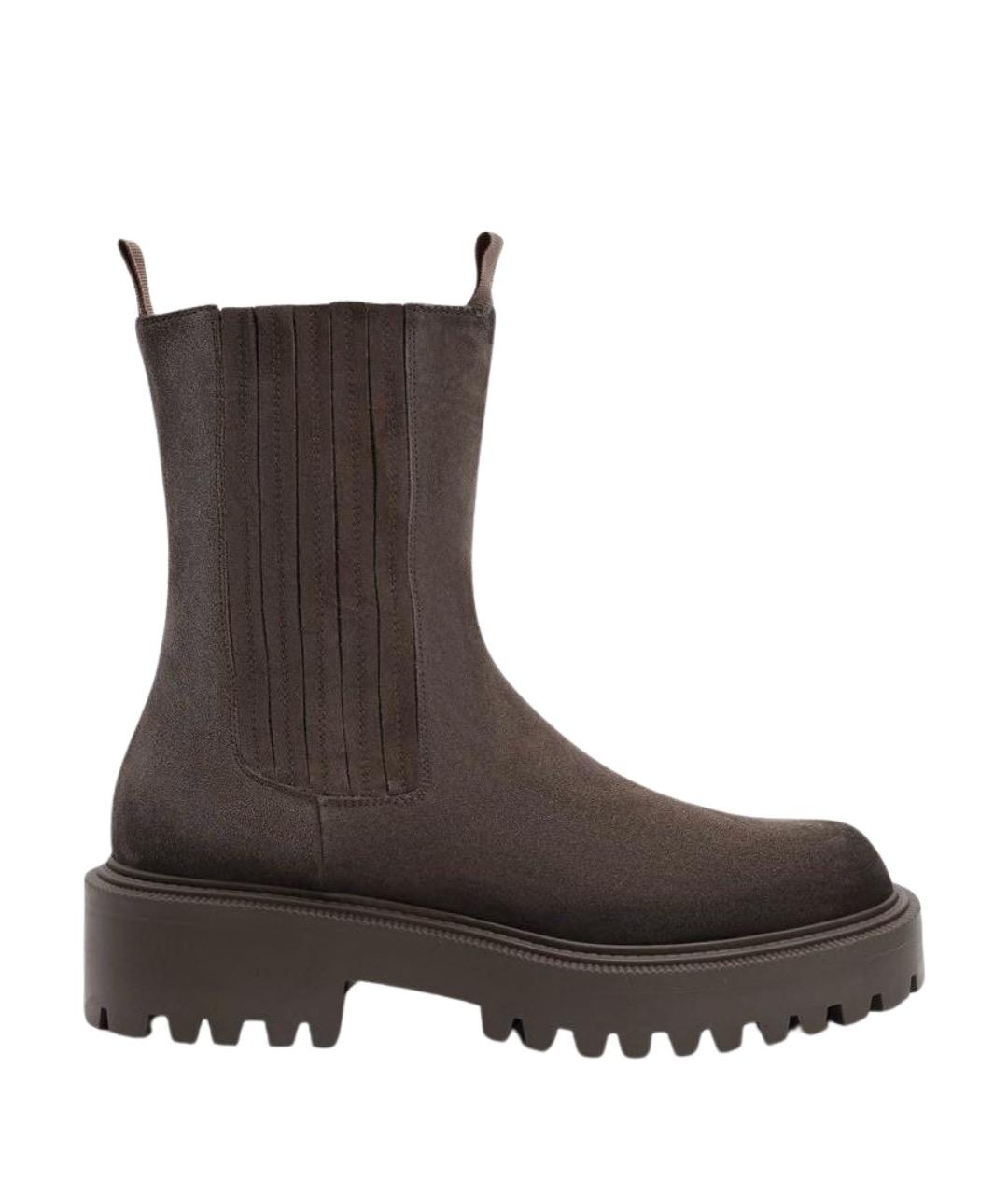 VIC MATIE Коричневые замшевые ботинки, фото 1