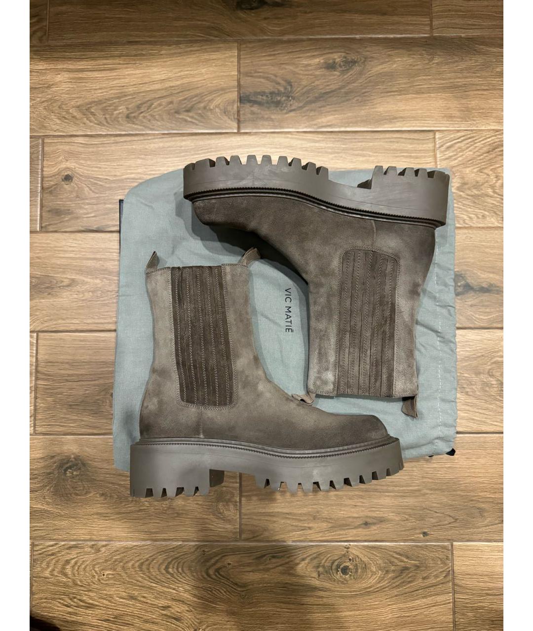 VIC MATIE Коричневые замшевые ботинки, фото 3