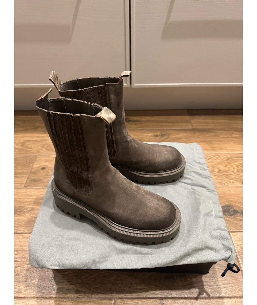 VIC MATIE Коричневые замшевые ботинки, фото 2
