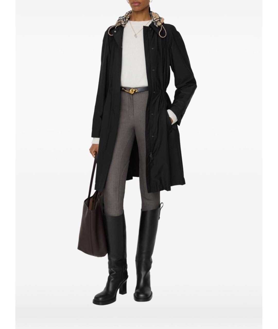 BURBERRY Черная полиамидовая парка, фото 3
