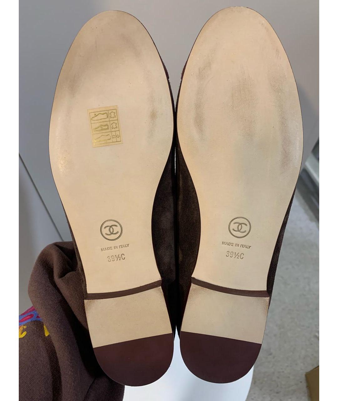 CHANEL Бордовые замшевые балетки, фото 6