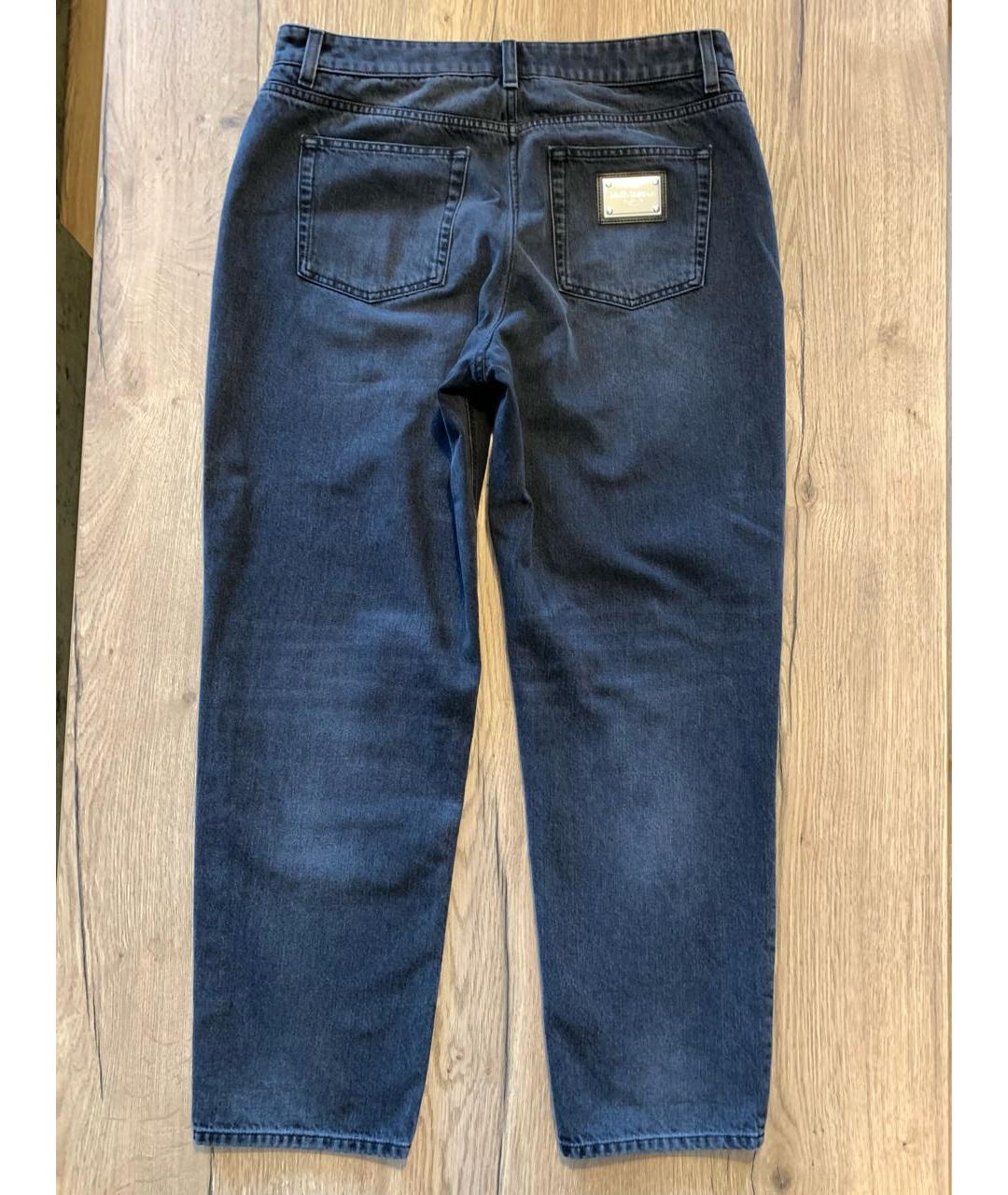 DOLCE&GABBANA Серые хлопковые джинсы слим, фото 2