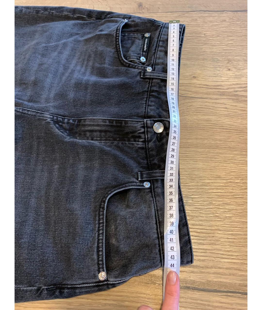 DOLCE&GABBANA Серые хлопковые джинсы слим, фото 7