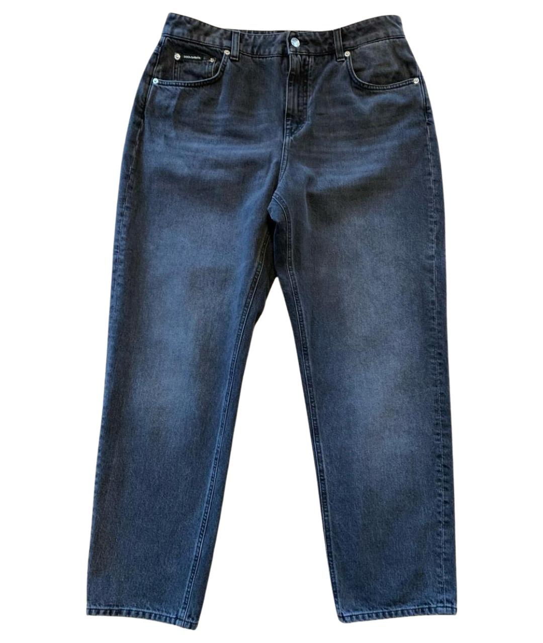 DOLCE&GABBANA Серые хлопковые джинсы слим, фото 1