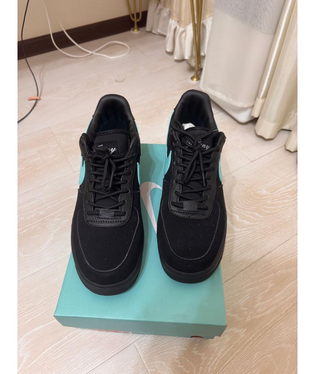 NIKE Черные замшевые низкие кроссовки / кеды, фото 2