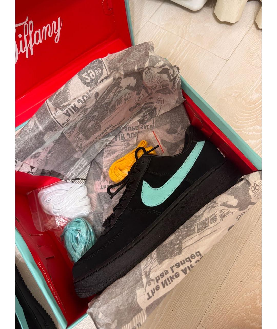 NIKE Черные замшевые низкие кроссовки / кеды, фото 7