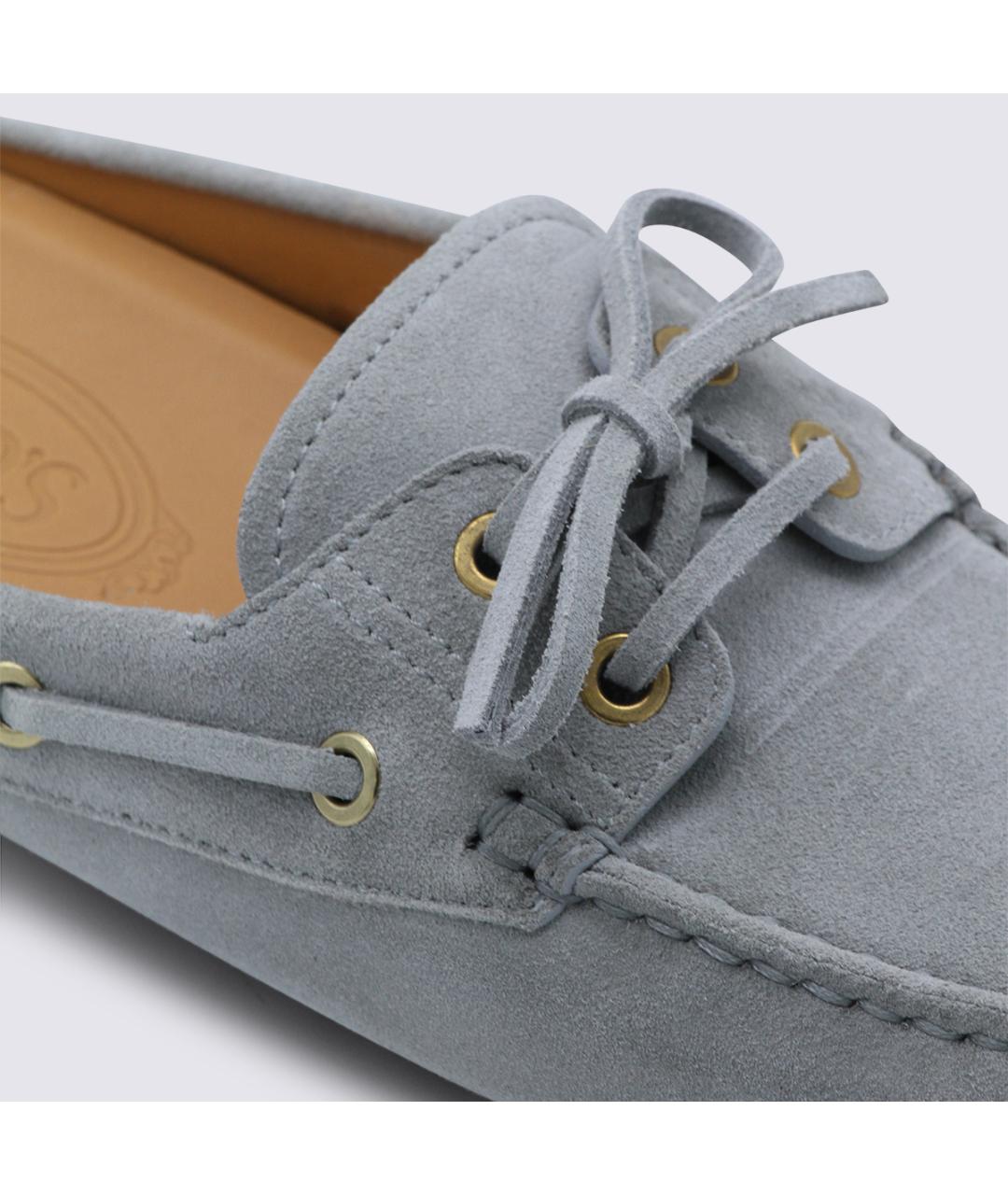 TOD'S Серые замшевые лоферы, фото 4