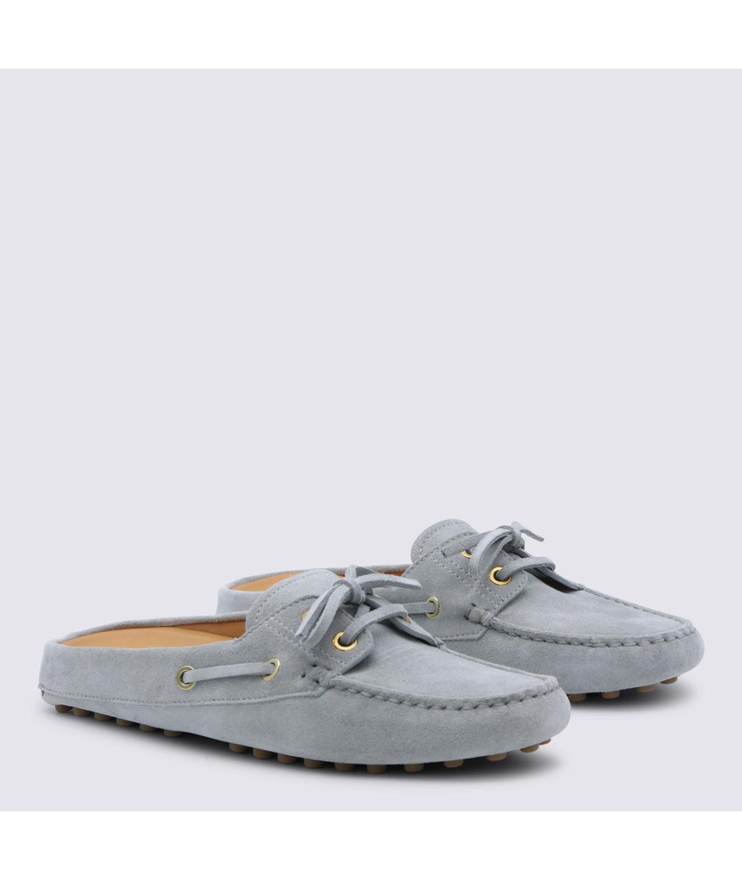 TOD'S Серые замшевые лоферы, фото 2